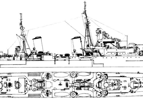 Cruiser HMS Euryalus C42 1941 [Light Cruiser] - drawings, dimensions, pictures